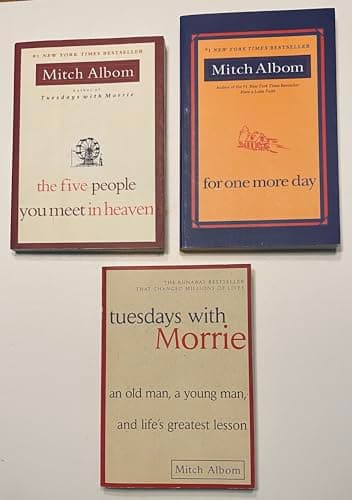 Cover of 3 Mitch Albom Books! 1) ) The Five People You Meet in Heaven 2) For One More Day 3) Tuesdays With Morrie