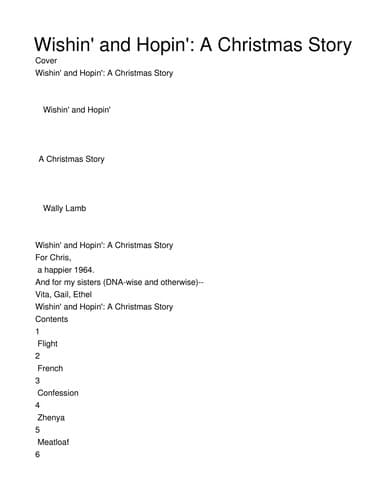 Cover of Wishin' and Hopin': A Christmas Story