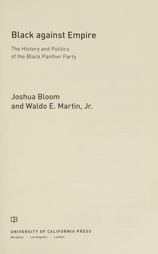 Cover of Black Against Empire: The History and Politics of the Black Panther Party