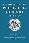 Cover of Lectures on Philosophy Right 1819-1820hb