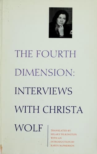 Cover of The Fourth Dimension Interview With Christa Wolf