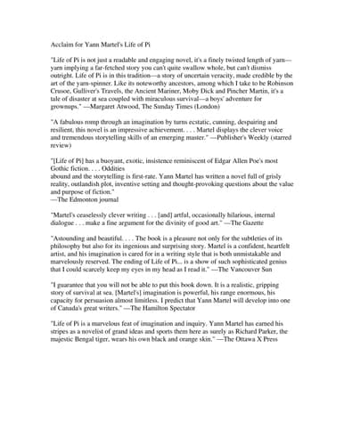 Cover of Life of Pi : a novel