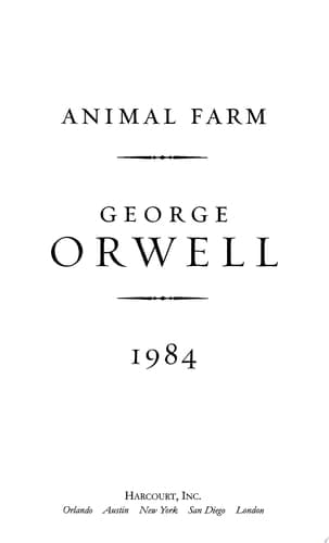 Cover of Animal Farm And 1984