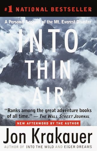Cover of Into Thin Air A Personal Account of the Mt. Everest Disaster