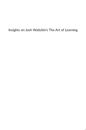 Cover of Summary of Josh Waitzkin's The Art of Learning