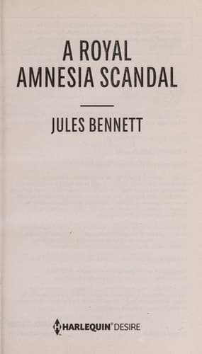Cover of A royal amnesia scandal