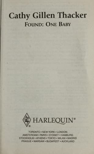 Cover of Found:  One Baby