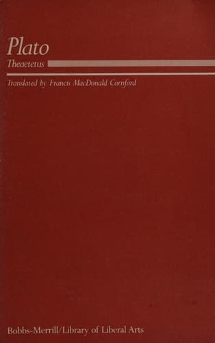 Cover of Plato's Theaetetus