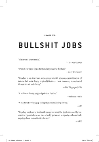 Cover of Bullshit Jobs A Theory
