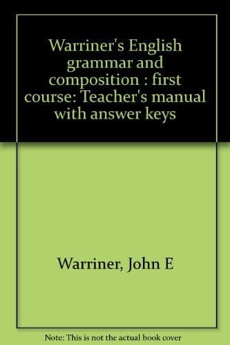 Cover of Warriner's English grammar and composition : first course