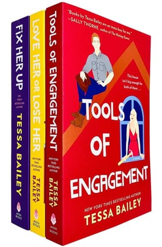 Cover of Hot And Hammered Series 3 Books Collection Set By Tessa Bailey(Fix Her Up, Love Her or Lose Her & Tools of Engagement)
