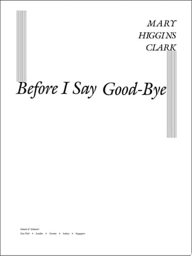 Cover of Before I Say Goodbye