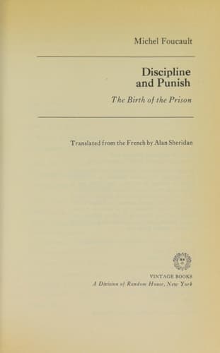 Cover of Discipline and punish