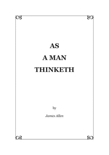 Cover of As a Man Thinketh