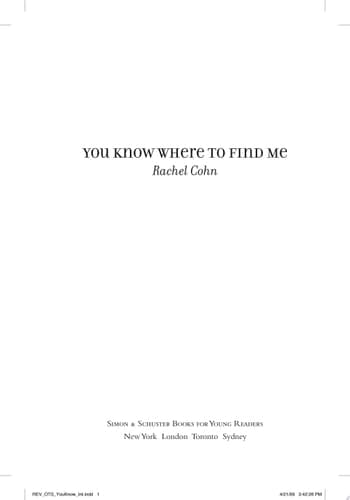 Cover of You Know Where to Find Me