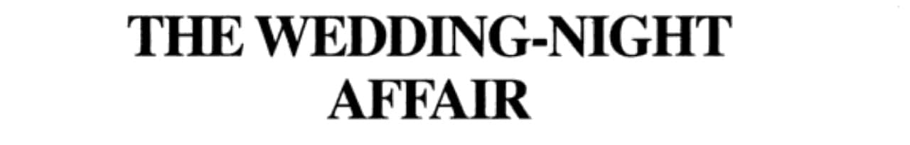 Cover of The Wedding-Night Affair