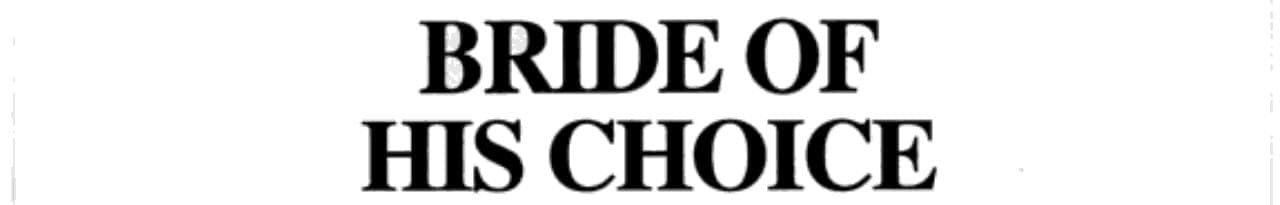 Cover of Bride of His Choice