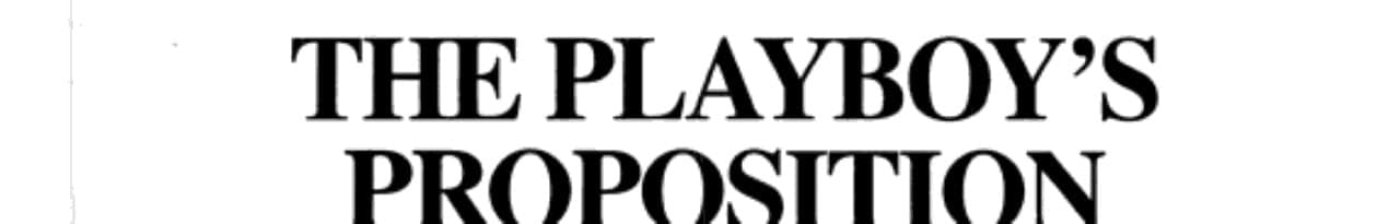 Cover of The Playboy's Proposition