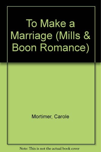 Cover of To Make a Marriage