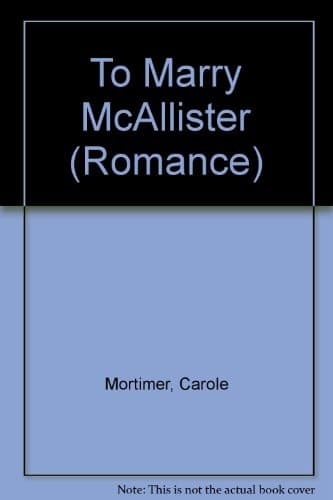 Cover of To Marry McAllister