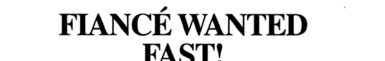 Cover of Fiance Wanted Fast! (Romance)