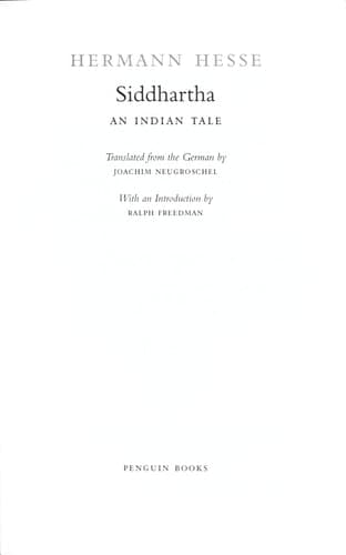 Cover of Siddhartha