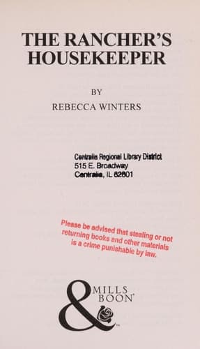 Cover of The Rancher's Housekeeper