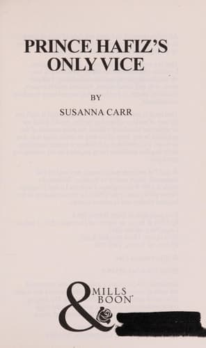 Cover of Prince Hafiz's only vice