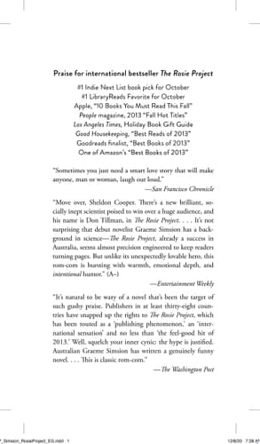 Cover of The Rosie Project A Novel