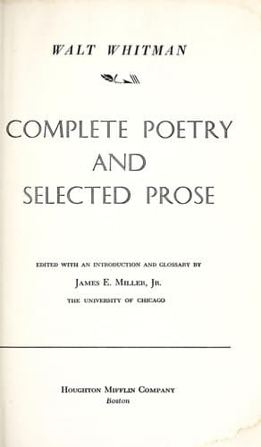 Cover of Walt Whitman