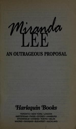 Cover of Outrageous Proposal