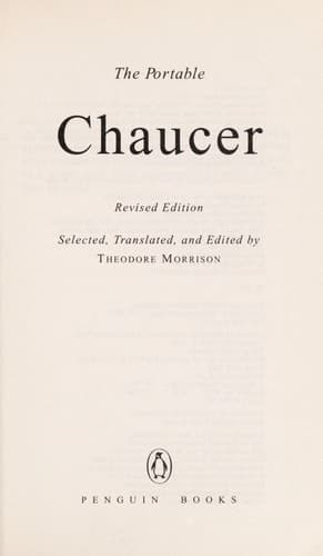 Cover of The Portable Chaucer
