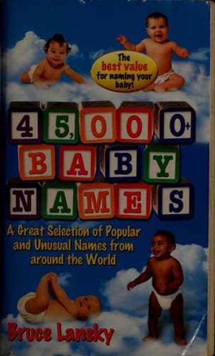 Cover of 45,000+ baby names