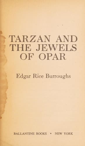 Cover of Tarzan and the Jewels of Opar