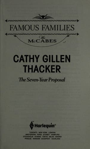Cover of The seven-year proposal