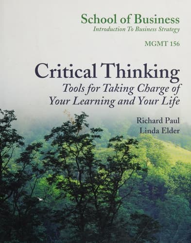 Cover of Critical thinking