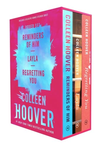 Cover of Colleen Hoover 3-Book Boxed Set: Reminders of Him, Layla, Regretting You