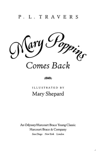 Cover of Mary Poppins Comes Back