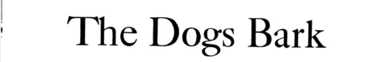 Cover of The Dogs Bark