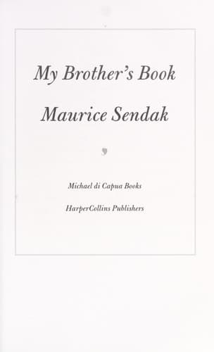 Cover of My brother's book