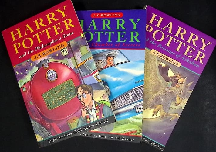 Cover of Harry Potter Boxed Set Harry Potter and the Sorcerer's Stone; Harry Potter and the Chamber of Secrets; Harry Potter and the Prisoner of Azkaban; Harry Potter and the Goblet of Fire