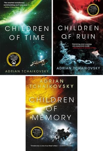 Cover of Children of Time 3-Book Set by Adrian Tchaikovsky (Children of Time, Children of Ruin, Children of Memory)