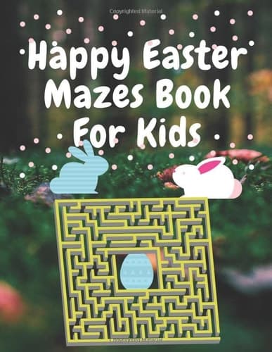 Cover of HAPPY EASTER MAZES BOOK FOR KIDS: MAZE BOOK,COLORIN BOOK,CAT,the maze runner james dashner,maze runner trilogy,games puzzles