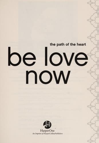 Cover of Be love now