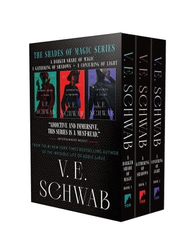 Cover of Shades of Magic Trilogy Boxed Set: A Darker Shade of Magic, A Gathering of Shadows, A Conjuring of Light