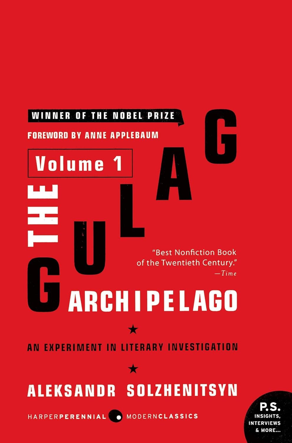 Cover of The Gulag Archipelago: An Experiment in Literary Investigation, Volume 1