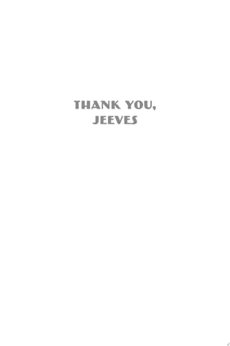 Cover of Thank You, Jeeves