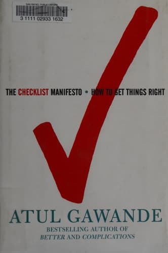 Cover of The Checklist Manifesto: How to Get Things Right