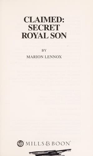 Cover of Claimed: Secret Royal Son