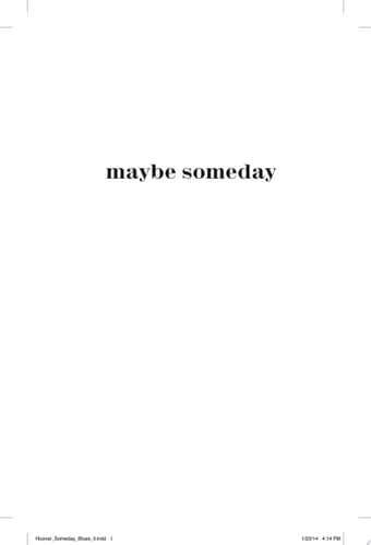 Cover of Maybe someday